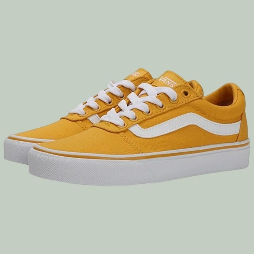 Vans Low Top Ward Yellow Canvas Skate Sneakers Women's Size 11